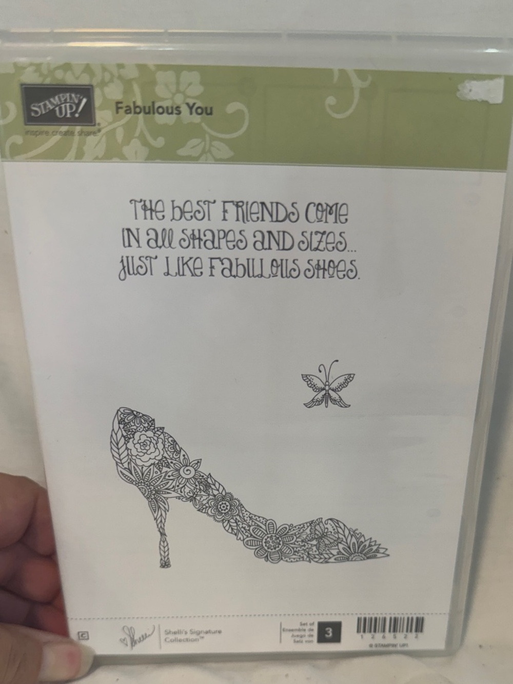 Stampin Up Clear Mount Stamp Set Fabulous You Best Friends Come Like Shoes Heel